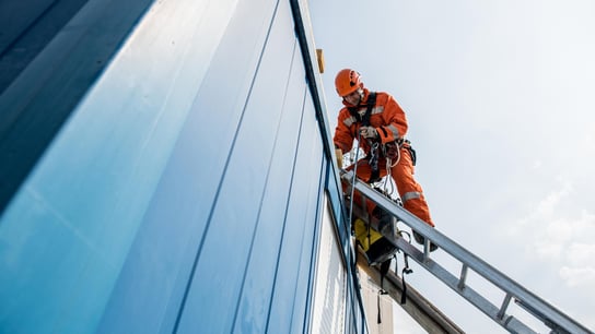 construction on side of building