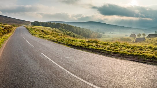 Road in the Highlands, Scotland