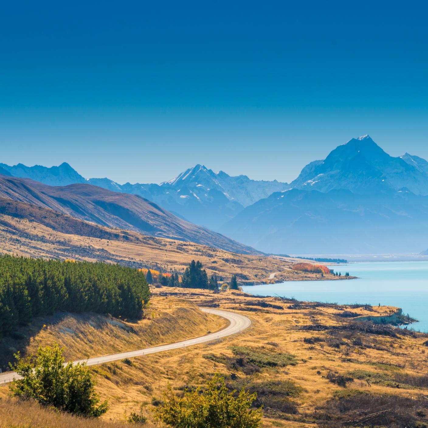 Panaramic view in south island Queenstown