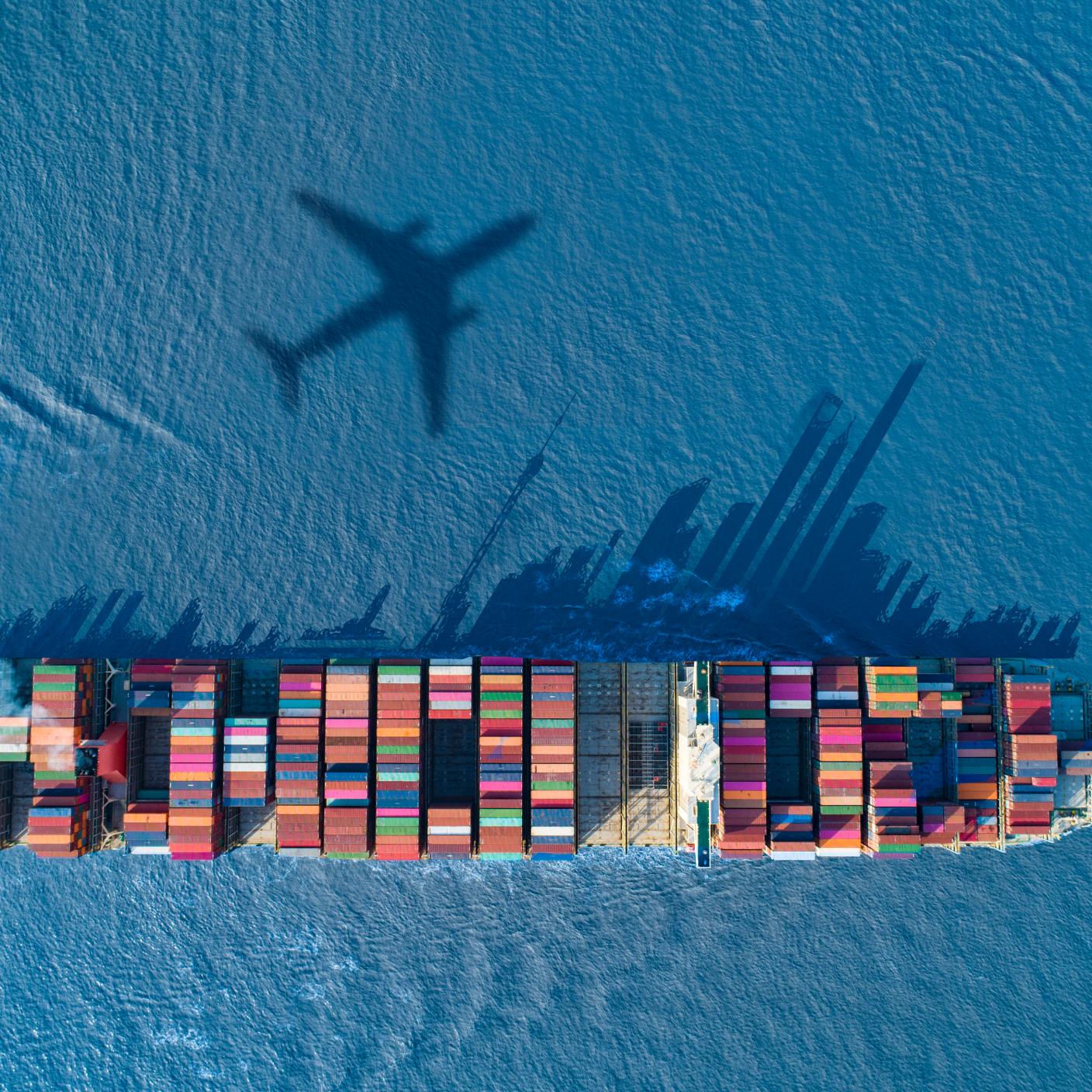 business concept photo: transportation of airplane,shipping energy and modern city