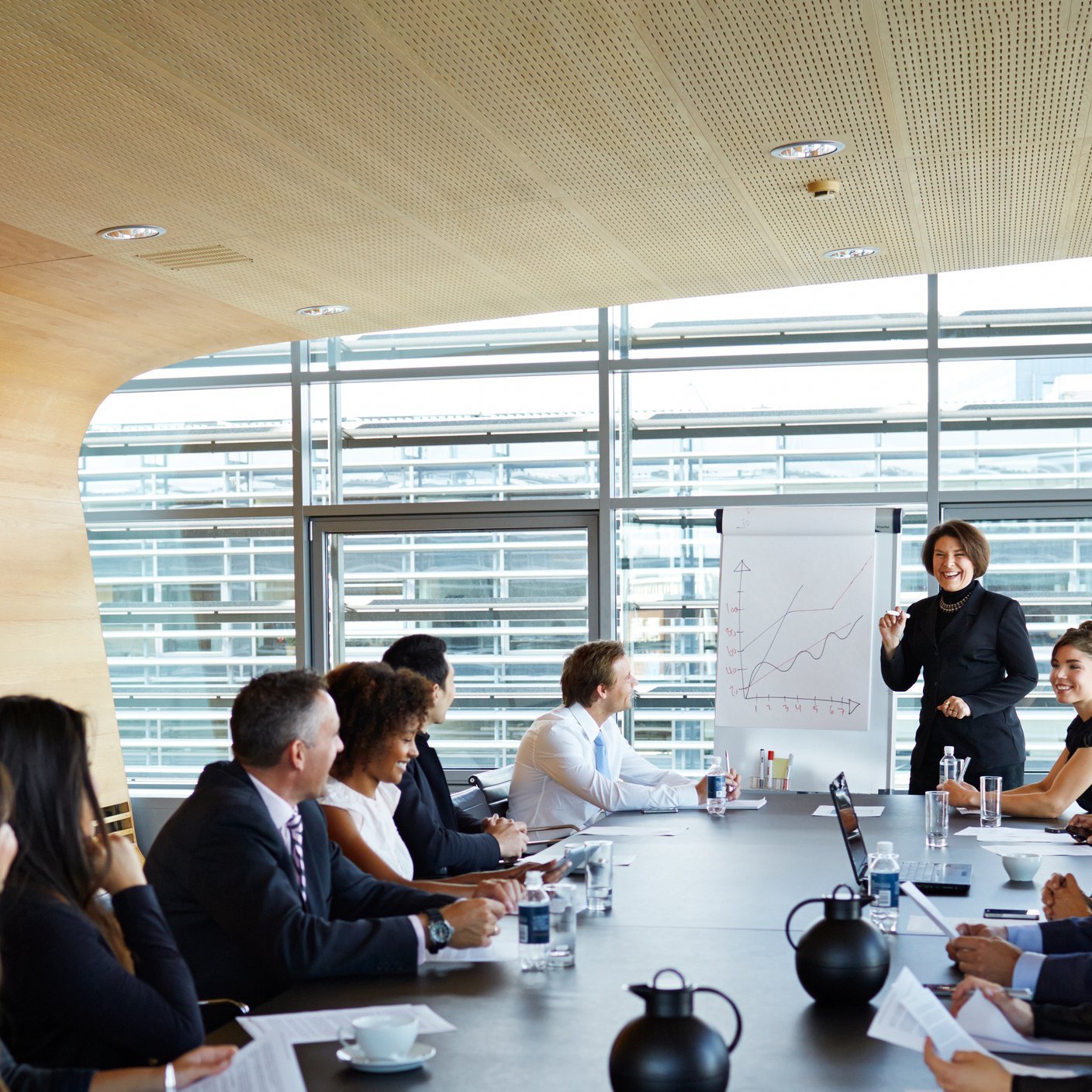 Large group of corporate business people.